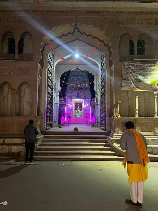 A quiet interior of a Pushkar temple