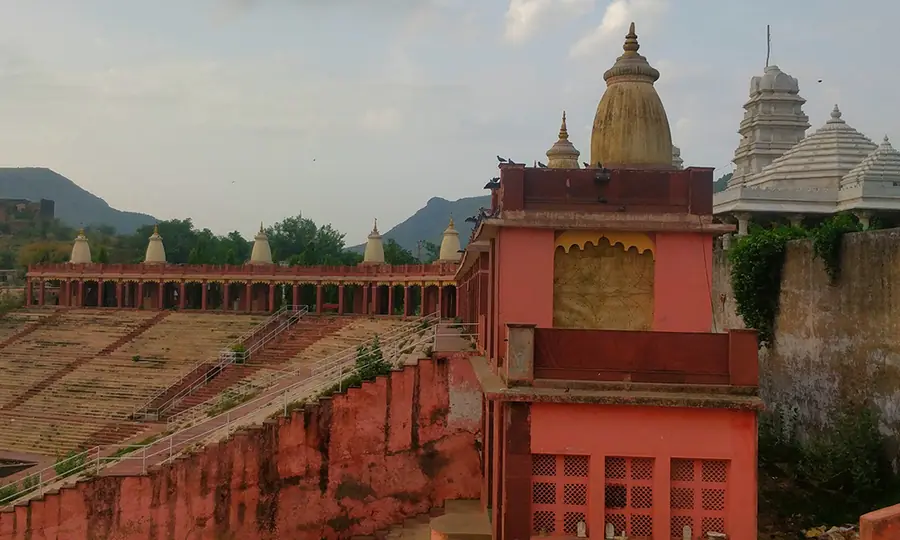 A historic temple complex in the hills near Pushkar